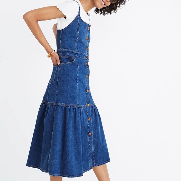 Madewell Dresses & Skirts - Madewell Denim Bayview Tiered Midi Dress